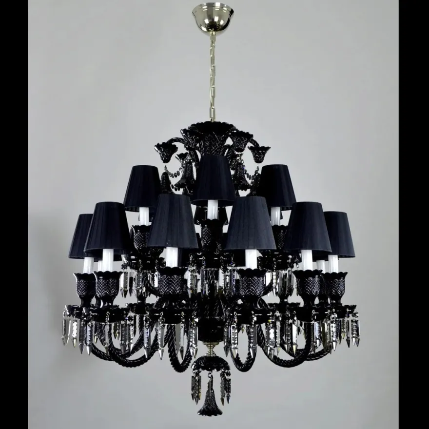 Casa Padrino Luxus Barock Kristall Kronleuchter Silber Ø 90 x H. 90 cm - Prunkvolle Messing Kronleuchter mit böhmischem Kristallglas - Barock Möbel - Edel & Prunkvoll