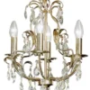 Casa Padrino Luxus Barock Kristall Kronleuchter Silber Ø 35 x H. 45 cm - Barock & Jugendstil Wohnzimmer Kronleuchter