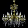 Casa Padrino Luxus Barock Kristall Kronleuchter Gold Ø 78 x H. 65 cm - Prunkvolle Messing Kronleuchter mit böhmischem Kristallglas - Barock Möbel - Edel & Prunkvoll