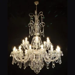 Casa Padrino Luxus Barock Kristall Kronleuchter Gold Ø 110 x H. 110 cm - Prunkvolle Messing Kronleuchter mit böhmischem Kristallglas - Barock Möbel - Edel & Prunkvoll