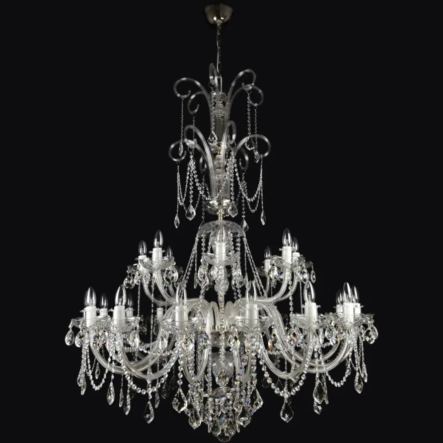 Casa Padrino Luxus Barock Kristall Kronleuchter Gold Ø 110 x H. 110 cm - Prunkvolle Messing Kronleuchter mit böhmischem Kristallglas - Barock Möbel - Edel & Prunkvoll
