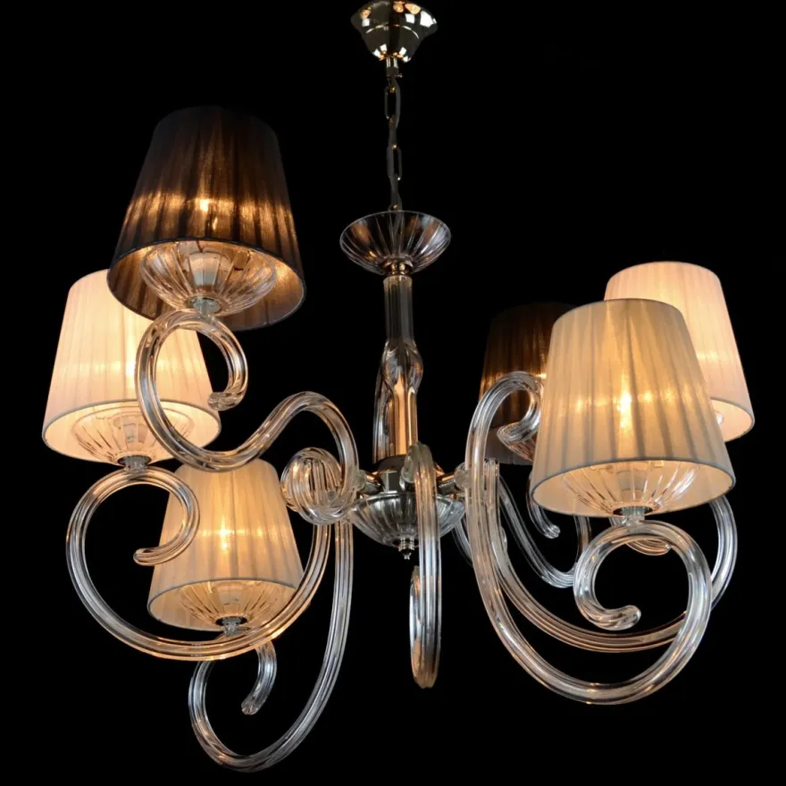 Casa Padrino Luxus Barock Kristall Kronleuchter Silber Ø 75 x H. 58 cm - Prunkvolle Messing Kronleuchter mit böhmischem Kristallglas - Barock Möbel - Edel & Prunkvoll