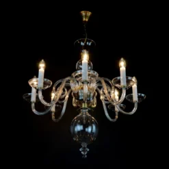 Casa Padrino Luxus Barock Kristall Kronleuchter Silber Ø 70 x H. 70 cm - Prunkvolle Messing Kronleuchter mit böhmischem Kristallglas - Barock Möbel - Edel & Prunkvoll