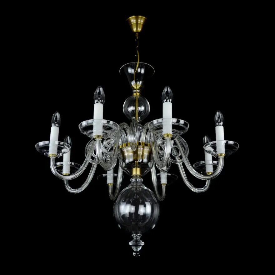Casa Padrino Luxus Barock Kristall Kronleuchter Silber Ø 70 x H. 70 cm - Prunkvolle Messing Kronleuchter mit böhmischem Kristallglas - Barock Möbel - Edel & Prunkvoll