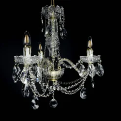 Casa Padrino Luxus Barock Kristall Wandleuchte Gold 38 x 20 x H. 37 cm - Prunkvolle Messing Wandleuchte mit böhmischem Kristallglas - Barock Möbel - Edel & Prunkvoll