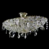 Casa Padrino Luxus Barock Kristall Wandleuchte Silber 50 x 25 x H. 20 cm - Prunkvolle Messing Wandleuchte mit böhmischem Kristallglas - Barock Möbel - Edel & Prunkvoll