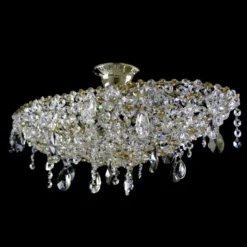 Casa Padrino Luxus Barock Kristall Wandleuchte Silber 50 x 25 x H. 20 cm - Prunkvolle Messing Wandleuchte mit böhmischem Kristallglas - Barock Möbel - Edel & Prunkvoll