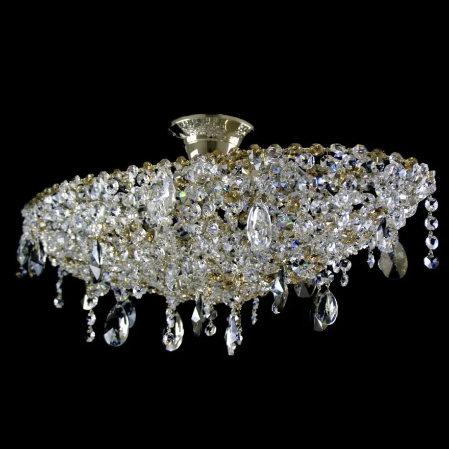 Casa Padrino Luxus Barock Kristall Wandleuchte Silber 50 x 25 x H. 20 cm - Prunkvolle Messing Wandleuchte mit böhmischem Kristallglas - Barock Möbel - Edel & Prunkvoll