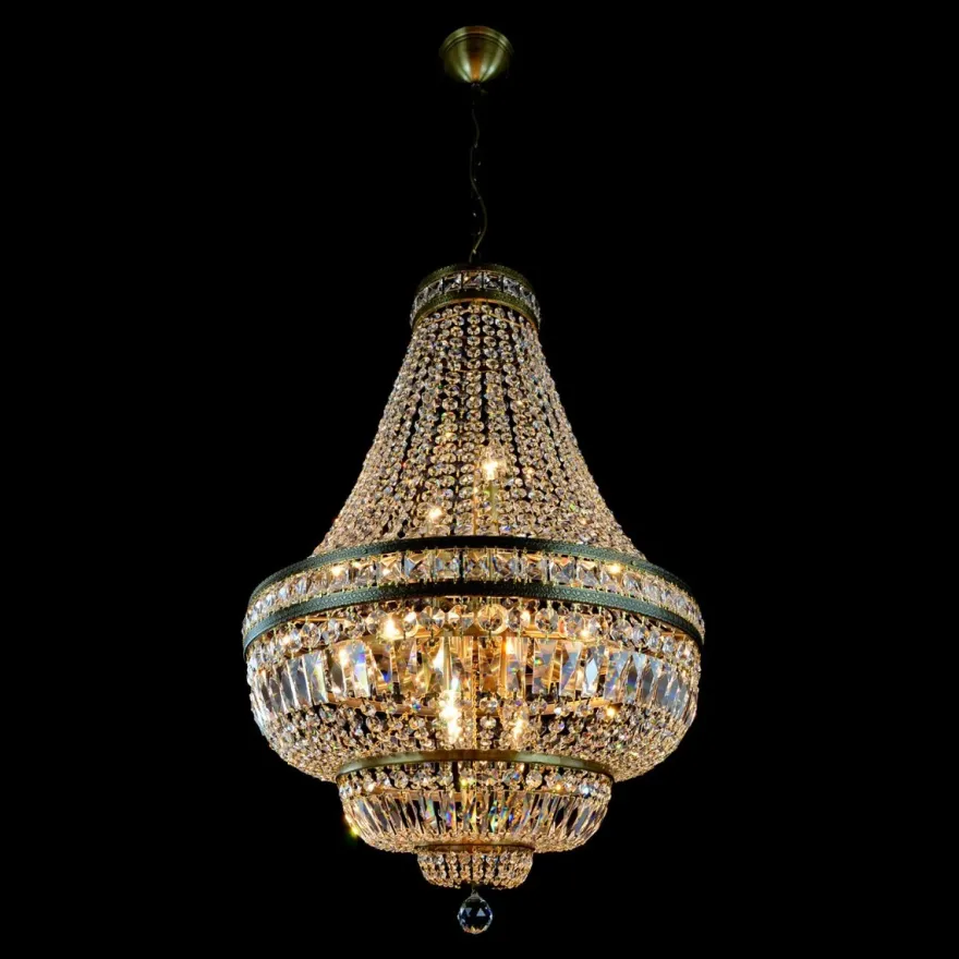 Casa Padrino Luxus Barock Kristall Kronleuchter Silber Ø 60 x H. 90 cm - Prunkvolle Messing Kronleuchter mit böhmischem Kristallglas - Barock Möbel - Edel & Prunkvoll