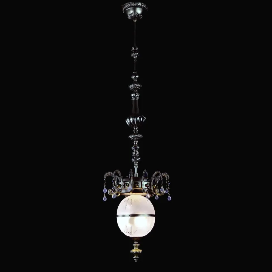 Casa Padrino Luxus Barock Kristall Kronleuchter Gold Ø 27 x H. 110 cm - Prunkvolle Messing Kronleuchter mit böhmischem Kristallglas - Barock Möbel - Edel & Prunkvoll