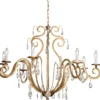 Casa Padrino Luxus Barock Kristall Kronleuchter Gold Ø 100 x H. 70 cm - Barock & Jugendstil Wohnzimmer Kronleuchter