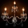 Casa Padrino Luxus Barock Kristall Wandleuchte Silber 38 x 18 x H. 36 cm - Prunkvolle Messing Wandleuchte mit böhmischem Kristallglas - Barock Möbel - Edel & Prunkvoll