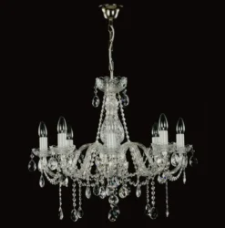 Casa Padrino Luxus Barock Kristall Kronleuchter Gold Ø 67 x H. 56 cm - Prunkvolle Messing Kronleuchter mit böhmischem Kristallglas - Barock Möbel - Edel & Prunkvoll