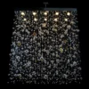 Casa Padrino Luxus Barock Kristall Wandleuchte Silber 100 x 40 x H. 50 cm - Prunkvolle Messing Wandleuchte mit böhmischem Kristallglas - Barock Möbel - Edel & Prunkvoll