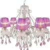 Casa Padrino Luxus Barock Kristall Kronleuchter Silber / Lila Ø 58 cm - Prunkvoller Wohnzimmer Kronleuchter im Barockstil - Hotel Kronleuchter - Barock Kristall Leuchten - Barock Interior