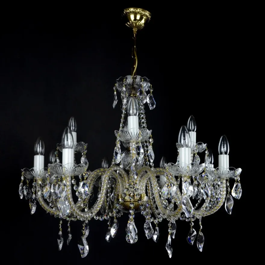 Casa Padrino Luxus Barock Kristall Kronleuchter Silber Ø 78 x H. 60 cm - Prunkvolle Messing Kronleuchter mit böhmischem Kristallglas - Barock Möbel - Edel & Prunkvoll