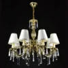 Casa Padrino Luxus Barock Kristall Kronleuchter Gold Ø 70 x H. 65 cm - Prunkvolle Messing Kronleuchter mit böhmischem Kristallglas - Barock Möbel - Edel & Prunkvoll