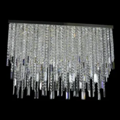 Casa Padrino Luxus Barock Kristall Wandleuchte Silber 160 x 20 x H. 70 cm - Prunkvolle Messing Wandleuchte mit böhmischem Kristallglas - Barock Möbel - Edel & Prunkvoll