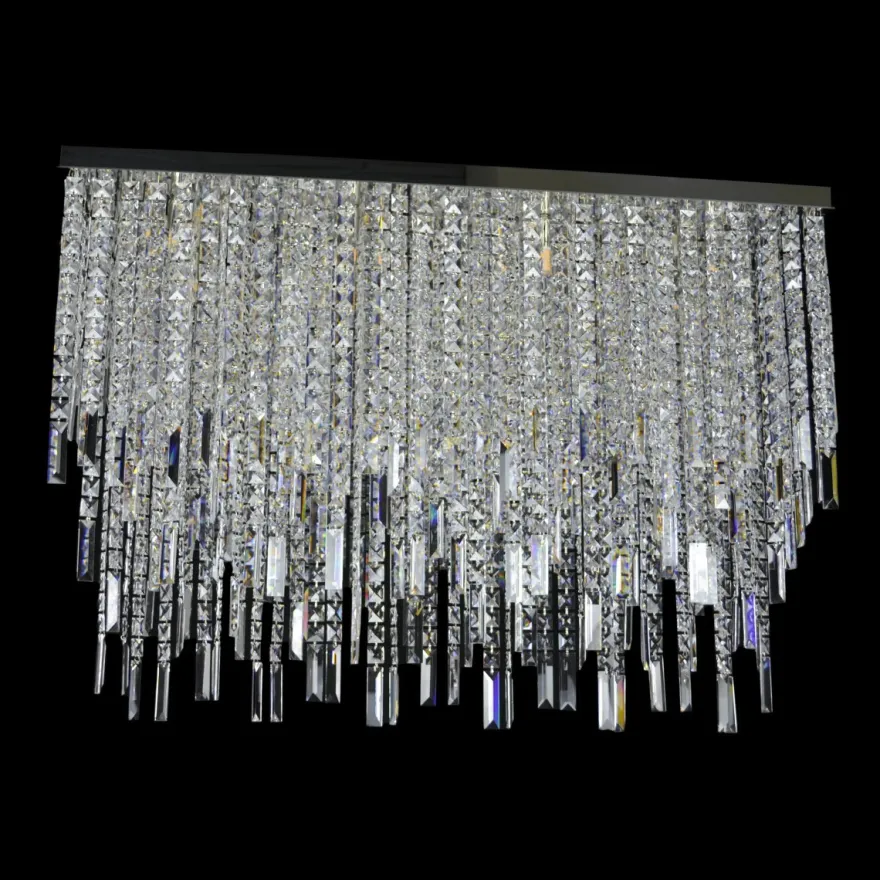 Casa Padrino Luxus Barock Kristall Wandleuchte Silber 160 x 20 x H. 70 cm - Prunkvolle Messing Wandleuchte mit böhmischem Kristallglas - Barock Möbel - Edel & Prunkvoll