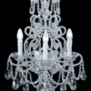 Casa Padrino Luxus Barock Kristall Wandleuchte Weiß 24 x 7 x H. 64 cm - Prunkvolle Barockstil Wandlampe mit hochwertigem Kristallglas - Luxus Qualität - Made in Italy