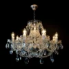 Casa Padrino Luxus Barock Kristall Kronleuchter Gold Ø 70 x H. 52 cm - Prunkvolle Messing Kronleuchter mit böhmischem Kristallglas - Barock Möbel - Edel & Prunkvoll