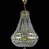 Casa Padrino Luxus Barock Kristall Deckenleuchte Gold Ø 30 x H. 12 cm - Prunkvolle Messing Deckenleuchte mit böhmischem Kristallglas - Barock Möbel - Edel & Prunkvoll