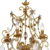 Casa Padrino Luxus Barock Kristall Kronleuchter Antik Gold / Antik Silber Ø 45 x H. 55 cm - Prunkvoller Wohnzimmer Kronleuchter im Barockstil - Luxus Qualität - Made in Italy
