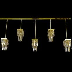 Casa Padrino Luxus Barock Kristall Wandleuchte Silber 180 x 15 x H. 90 cm - Prunkvolle Messing Wandleuchte mit böhmischem Kristallglas - Barock Möbel - Edel & Prunkvoll