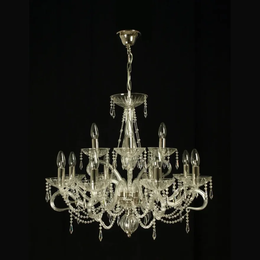 Casa Padrino Luxus Barock Kristall Kronleuchter Gold Ø 70 x H. 60 cm - Prunkvolle Messing Kronleuchter mit böhmischem Kristallglas - Barock Möbel - Edel & Prunkvoll