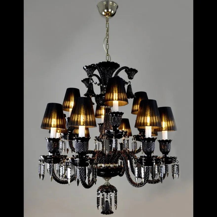 Casa Padrino Luxus Barock Kristall Kronleuchter Silber Ø 81 x H. 90 cm - Prunkvolle Messing Kronleuchter mit böhmischem Kristallglas - Barock Möbel - Edel & Prunkvoll