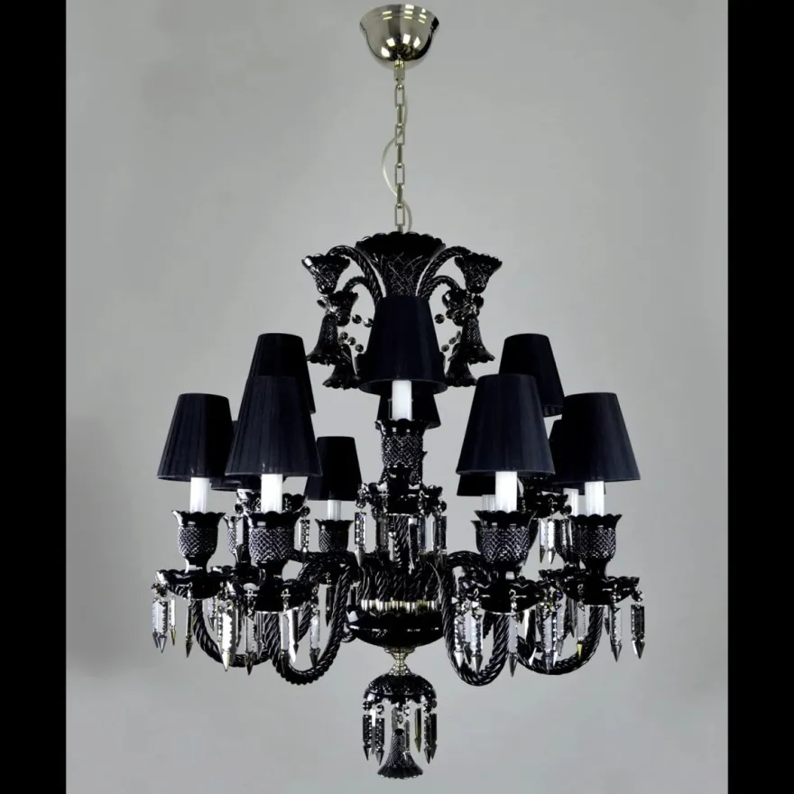 Casa Padrino Luxus Barock Kristall Kronleuchter Silber Ø 81 x H. 90 cm - Prunkvolle Messing Kronleuchter mit böhmischem Kristallglas - Barock Möbel - Edel & Prunkvoll