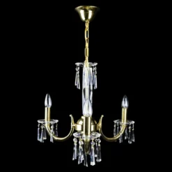 Casa Padrino Luxus Barock Kristall Kronleuchter Gold Ø 46 x H. 47 cm - Prunkvolle Messing Kronleuchter mit böhmischem Kristallglas - Barock Möbel - Edel & Prunkvoll