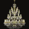 Casa Padrino Luxus Barock Kristall Kronleuchter Gold Ø 165 x H. 205 cm - Prunkvolle Messing Kronleuchter mit böhmischem Kristallglas - Barock Möbel - Edel & Prunkvoll