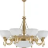Casa Padrino Luxus Barock Kristall Kronleuchter Gold / Weiß Ø 95 cm
