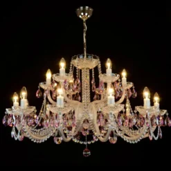 Casa Padrino Luxus Barock Kristall Deckenleuchte Silber Ø 105 x H. 56 cm - Prunkvolle Messing Deckenleuchte mit böhmischem Kristallglas - Barock Möbel - Edel & Prunkvoll