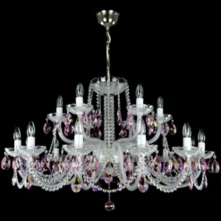 Casa Padrino Luxus Barock Kristall Deckenleuchte Silber Ø 105 x H. 56 cm - Prunkvolle Messing Deckenleuchte mit böhmischem Kristallglas - Barock Möbel - Edel & Prunkvoll