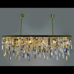 Casa Padrino Luxus Barock Kristall Kronleuchter Gold Ø 35 x H. 200 cm - Prunkvoller Messing Kronleuchter mit böhmischem Kristallglas - Barock Möbel - Edel & Prunkvoll