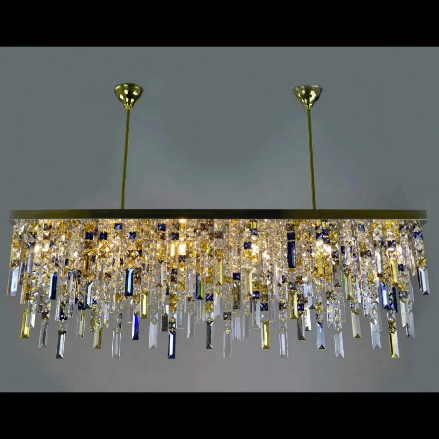 Casa Padrino Luxus Barock Kristall Kronleuchter Gold Ø 35 x H. 200 cm - Prunkvoller Messing Kronleuchter mit böhmischem Kristallglas - Barock Möbel - Edel & Prunkvoll