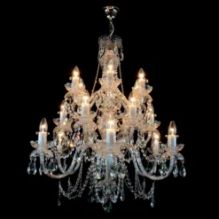 Casa Padrino Luxus Barock Kristall Kronleuchter Gold Ø 82 x H. 95 cm - Prunkvolle Messing Kronleuchter mit böhmischem Kristallglas - Barock Möbel - Edel & Prunkvoll