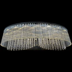Casa Padrino Luxus Barock Kristall Wandleuchte Silber 220 x 110 x H. 61 cm - Prunkvolle Messing Wandleuchte mit böhmischem Kristallglas - Barock Möbel - Edel & Prunkvoll