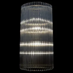 Casa Padrino Luxus Barock Kristall Wandleuchte Silber 60 x 18 x H. 120 cm - Prunkvolle Messing Wandleuchte mit böhmischem Kristallglas - Barock Möbel - Edel & Prunkvoll