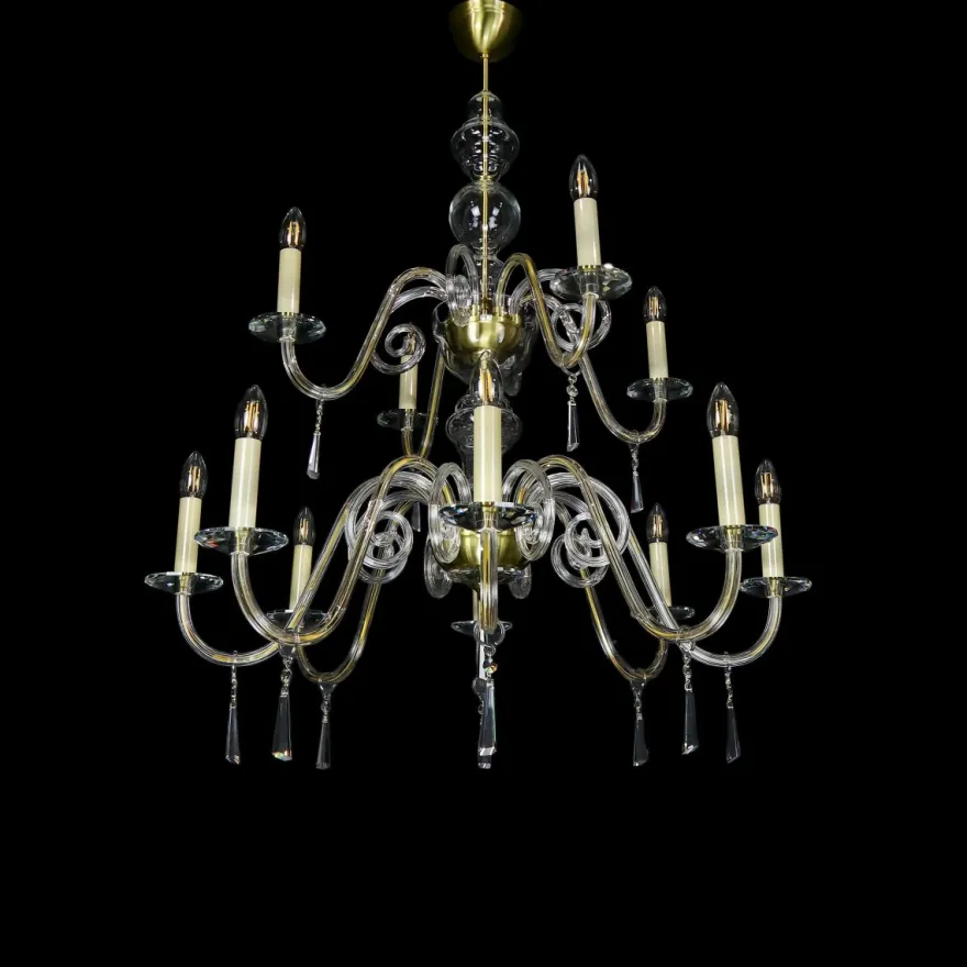 Casa Padrino Luxus Barock Kristall Kronleuchter Silber Ø 90 x H. 105 cm - Prunkvolle Messing Kronleuchter mit böhmischem Kristallglas - Barock Möbel - Edel & Prunkvoll