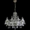 Casa Padrino Luxus Barock Kristall Kronleuchter Silber Ø 62 x H. 53 cm - Prunkvolle Messing Kronleuchter mit böhmischem Kristallglas - Barock Möbel - Edel & Prunkvoll