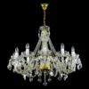 Casa Padrino Luxus Barock Kristall Kronleuchter Gold Ø 85 x H. 60 cm - Prunkvolle Messing Kronleuchter mit böhmischem Kristallglas - Barock Möbel - Edel & Prunkvoll