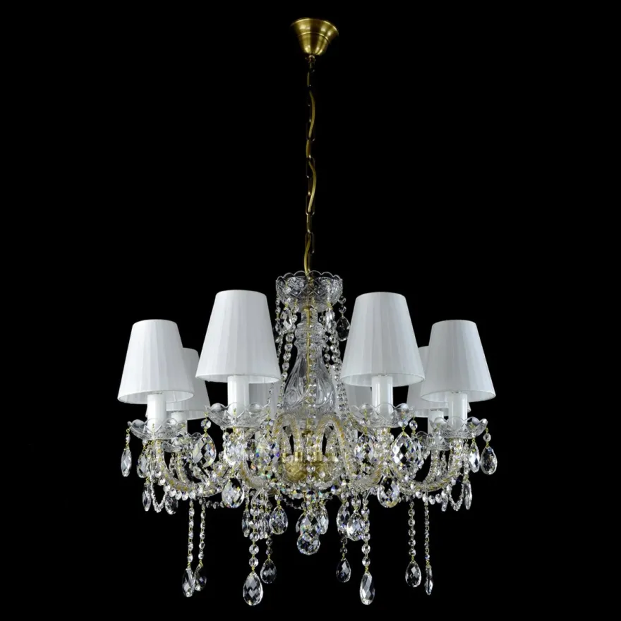 Casa Padrino Luxus Barock Kristall Kronleuchter Silber Ø 67 x H. 56 cm - Prunkvolle Messing Kronleuchter mit böhmischem Kristallglas - Barock Möbel - Edel & Prunkvoll