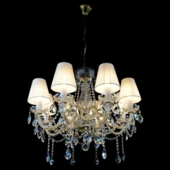 Casa Padrino Luxus Barock Kristall Kronleuchter Silber Ø 67 x H. 56 cm - Prunkvolle Messing Kronleuchter mit böhmischem Kristallglas - Barock Möbel - Edel & Prunkvoll