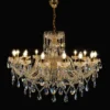 Casa Padrino Luxus Barock Kristall Kronleuchter Gold Ø 114 x H. 75 cm - Prunkvolle Messing Kronleuchter mit böhmischem Kristallglas - Barock Möbel - Edel & Prunkvoll