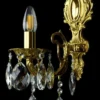 Casa Padrino Luxus Barock Kristall Wandleuchte Gold 12 x 24 x H. 38 cm - Barockstil Wandlampe mit Kristall Behängen - Barock Leuchten - Edel & Prunkvoll