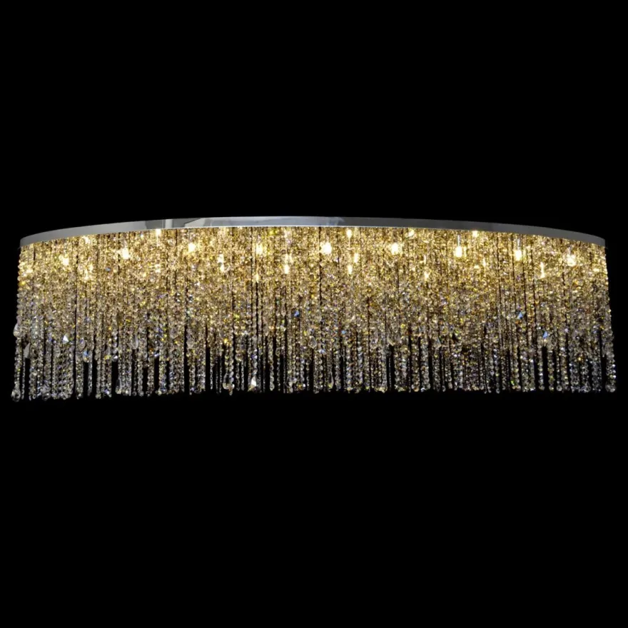 Casa Padrino Luxus Barock Kristall Wandleuchte Silber 200 x 60 x H. 50 cm - Prunkvolle Messing Wandleuchte mit böhmischem Kristallglas - Barock Möbel - Edel & Prunkvoll