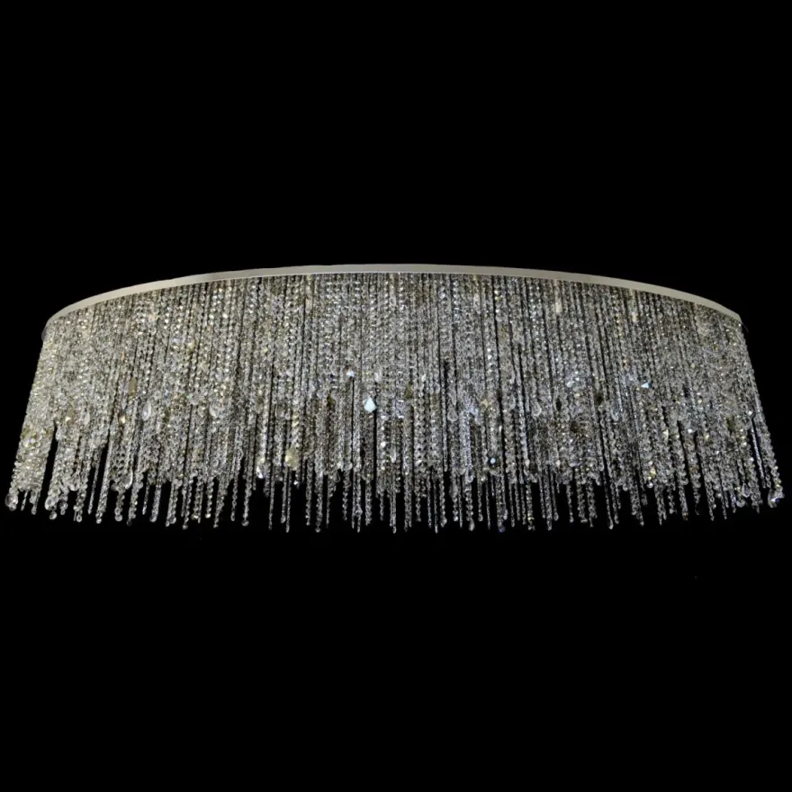 Casa Padrino Luxus Barock Kristall Wandleuchte Silber 200 x 60 x H. 50 cm - Prunkvolle Messing Wandleuchte mit böhmischem Kristallglas - Barock Möbel - Edel & Prunkvoll